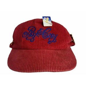 VTG 80s ski park city Utah corduroy hat RED RARE